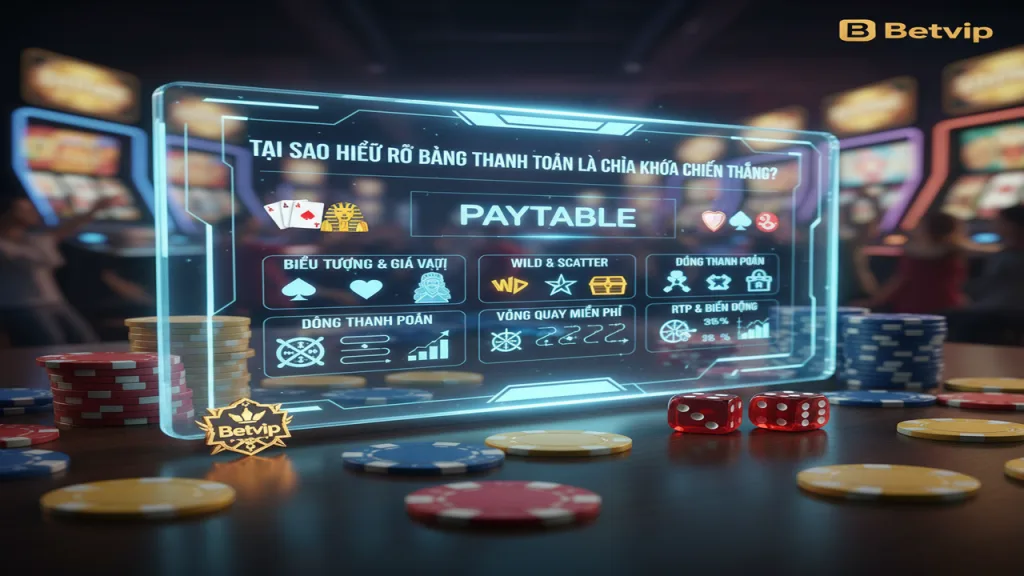 Hướng dẫn đọc bảng thanh toán (Paytable) trong Slot Betvip